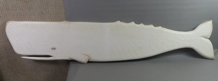 6 FT. CARVED WHALE PLAQUE