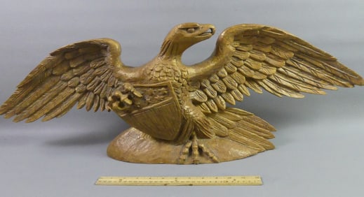 CARVED & GILT WOOD AMERICAN EAGLE