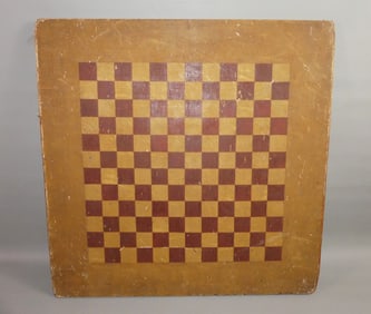 ANTIQUE FOLK ART GAME BOARD