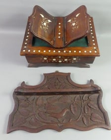 BONE INLAID BOX & SPOON RACK