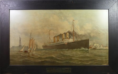 1901 SHIP PRINT - HAMBURG AMERICAN LINE