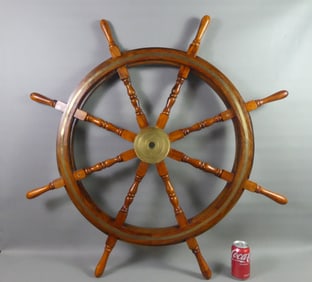 WOOD SHIP'S WHEEL