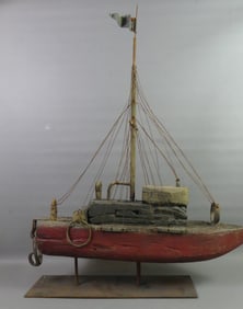 FOLK ART SHIP MODEL
