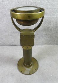 OLD SHIP COMPASS ON PEDESTAL