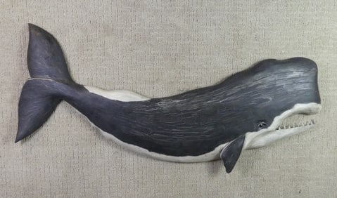 BECKENHAUPT 4 FOOT SPERM WHALE PLAQUE