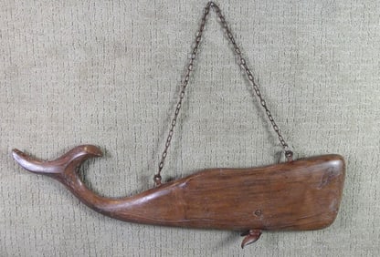 3 FT METAL WHALE PLAQUE