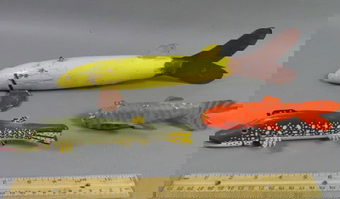 3 VINTAGE FISH DECOYS