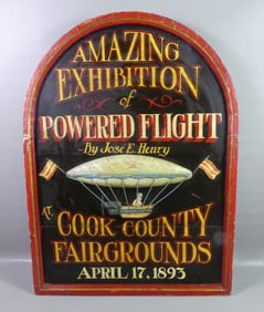 WOOD SIGN - POWERED FLIGHT