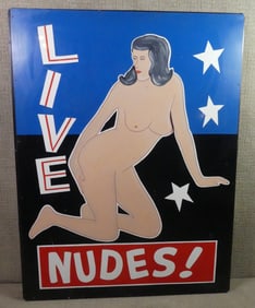 METAL LIVE NUDES SIGN