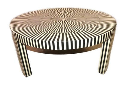 BONE & EBONY STRIPED TABLE