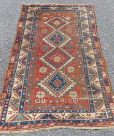 ANTIQUE KAZAK RUG