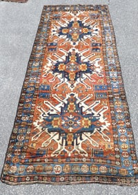ANTIQUE TRIPLE EAGLE KAZAK RUNNER