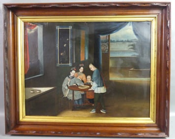 19TH C. CHINESE GENRE PAINTING