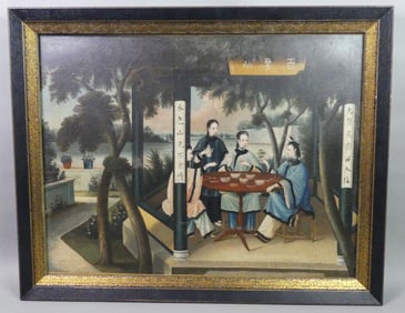 19TH C. CHINESE GENRE PAINTING