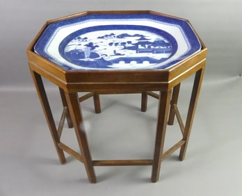 CANTON MOTTAHEDEH TRAY ON STAND