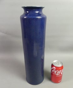 CHINESE BLUE CYLINDER VASE