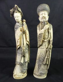 PAIR CHINESE IMPERIAL FIGURES