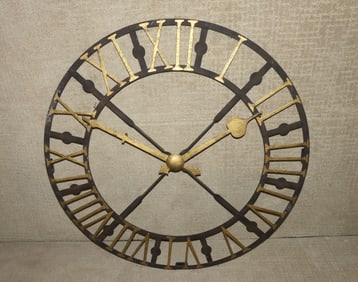 LARGE IRON WALL CLOCK