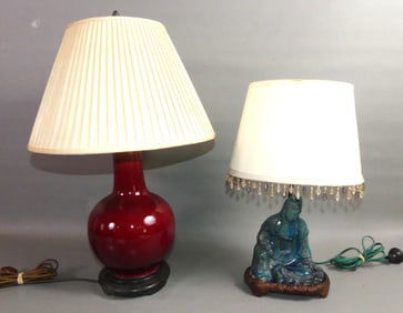2 CHINESE CERAMIC LAMPS
