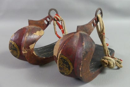 PAIR JAPANESE SAMURAI STIRRUPS