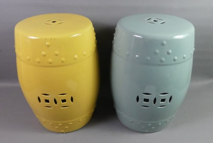 PAIR CHINESE GARDEN SEATS