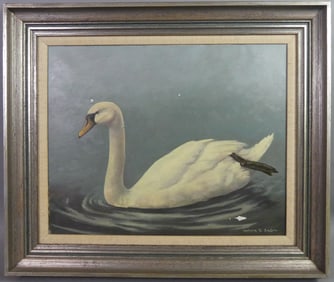 ARTHUR EAKIN SWAN PAINTING