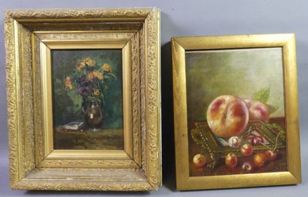 2 ANTIQUE STILL LIFE PAINTINGS