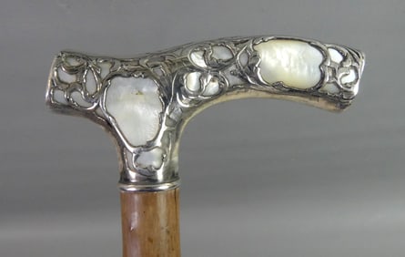 ART NOUVEAU STERLING CANE