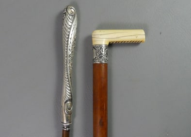 2 VICTORIAN WALKING STICKS