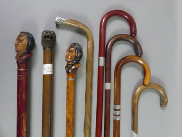 8 ASSORTED COLLEGE CANES