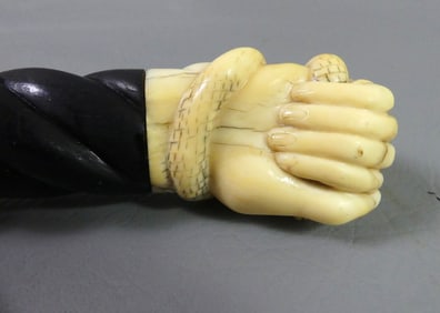 WHALE BONE FIST CANE