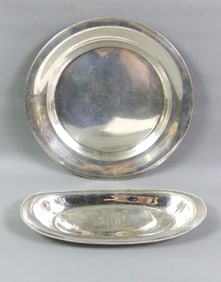 2 STERLING SERVING TRAYS