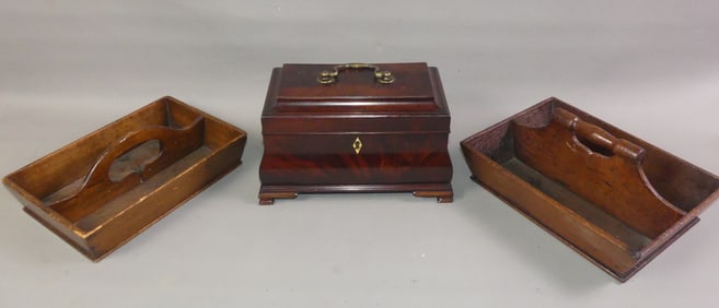 BOMBE TEA CADDY & KNIFE BOXES