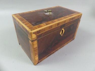ANTIQUE SHERATON TEA CADDY