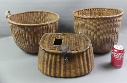2 NANTUCKET BASKETS & CREEL