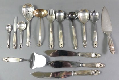 G. JENSEN ACORN STERLING SERVING PIECES