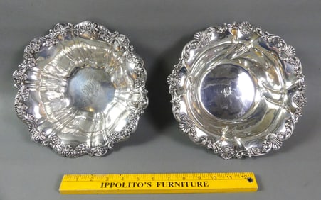 2 FANCY GORHAM STERLING BOWLS