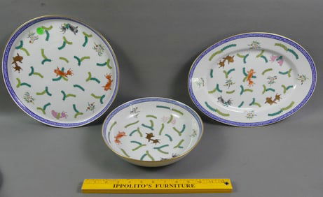 3 HEREND POISSON SERVING PIECES