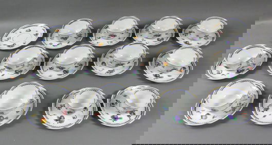 GINORI ITALIAN FRUITS CUPS & SAUCERS