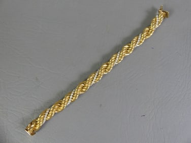 18K GOLD & PEARLS ROPE BRACELET