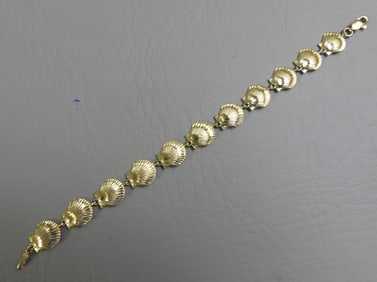 14K GOLD SEASHELL BRACELET