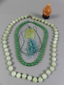 LOT MOSTLY JADE JEWELRY