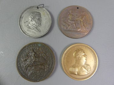 4 ASSORTED OLD MEDALS