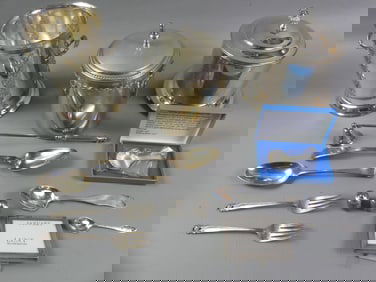LOT SILVER & SILVERPLATED ITEMS