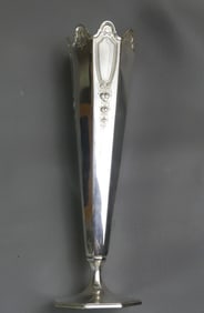 TIFFANY & CO. STERLING SILVER 12 IN VASE