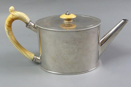 GEORGE II STERLING TEAPOT - PLUMMER