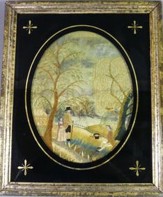 C. 1800 ANGLO-AMERICAN NEEDLEWORK PICTURE