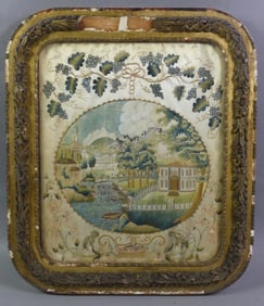 ANTIQUE WOVEN SILK PICTURE