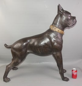 3 FT BRONZE BOXER DOG