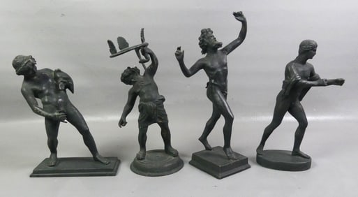 4 ANTIQUE BRONZE FIGURES